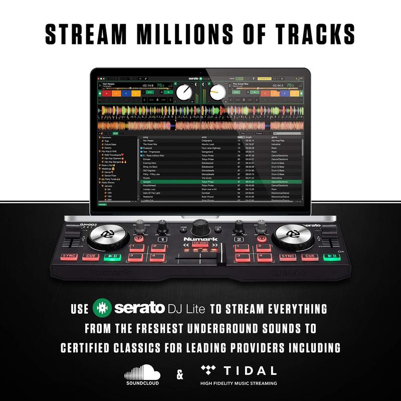 Controlador de DJ Numark DJ2GO2 Touch - 2 Decks com Serato DJ